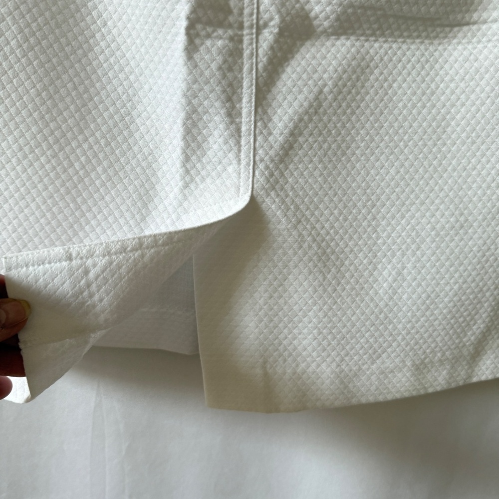 J MCLAUGHLIN SKIRT PENCIL MINI QUILTED SPORTY POCKETS CHIC CASUAL PREPPY WHITE 2 - Picture 5 of 11